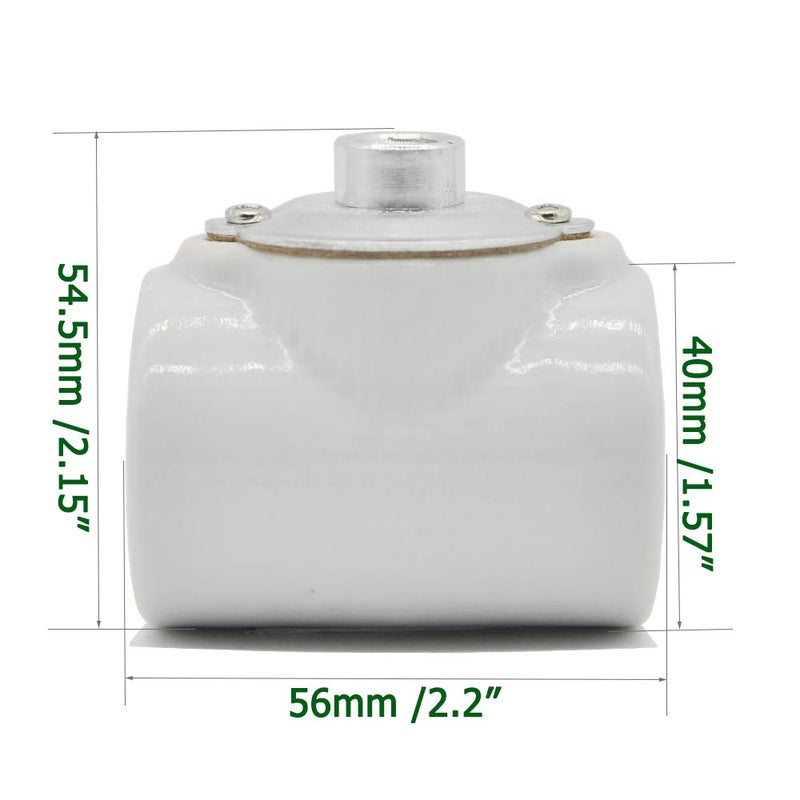 EMNOOTI Dual Bulb Socket, Medium Base E26 Double Light Fixture Socket,Screw Fixing Porcelain E26 Twin Light Socket with Bushing - Image 4